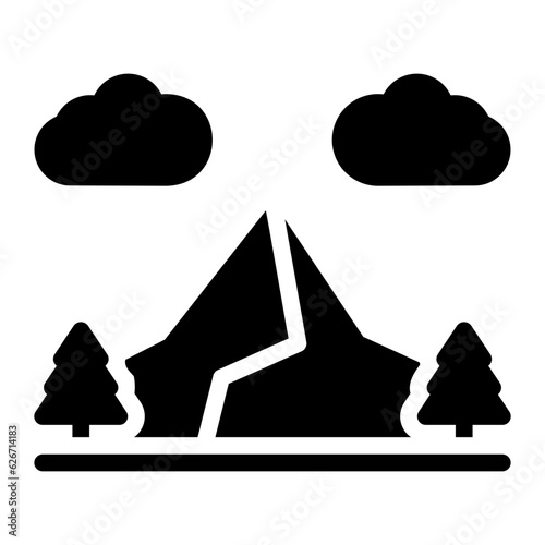 mountain glyph icon