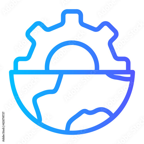 environmental protection gradient icon