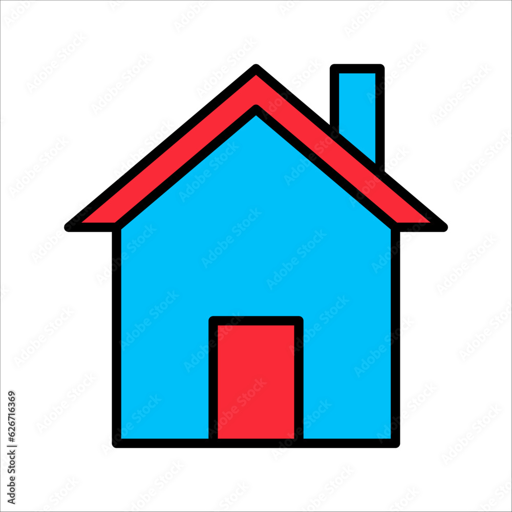 Home icon vector. House, real estate icon symbol vector illustration on white background Home icon vector. House, real estate icon symbol vector illustration on white background