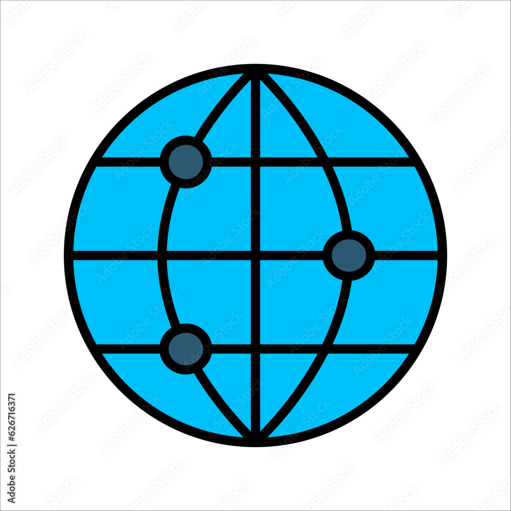 World Wide Web line icon vector. Go to web icon symbol, vector illustration on white background World Wide Web line icon vector. Go to web icon symbol, vector illustration on white background