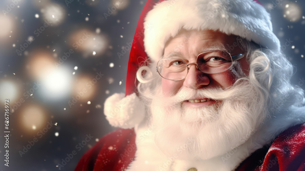 Close up Santa Claus portrait Close up Santa Claus portrait
