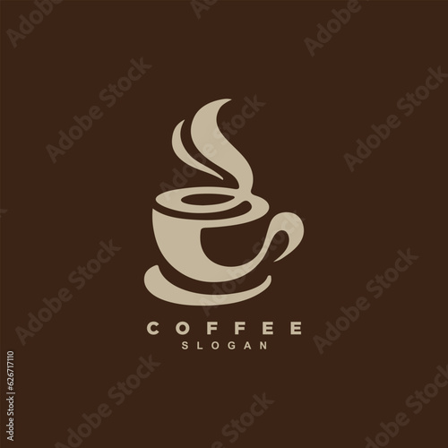 Vintage premium coffee cafe and restaurant logo design vector. Aromatic coffee vector