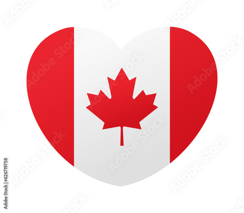 Canada Flag in Heart Shape