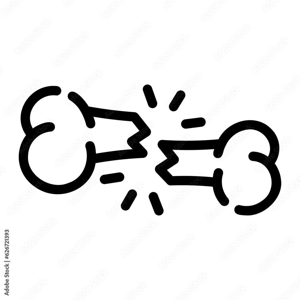 broken bone Line Icon broken bone Line Icon
