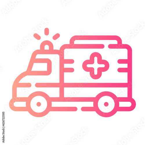 ambulance Line Gradient Icon