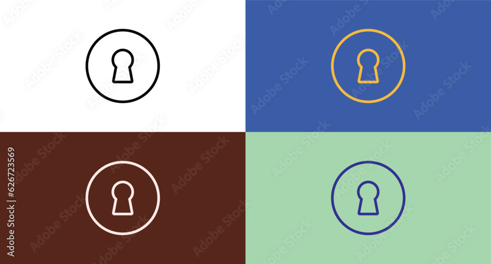 Keyhole outline icon for web and mobile Keyhole outline icon for web and mobile
