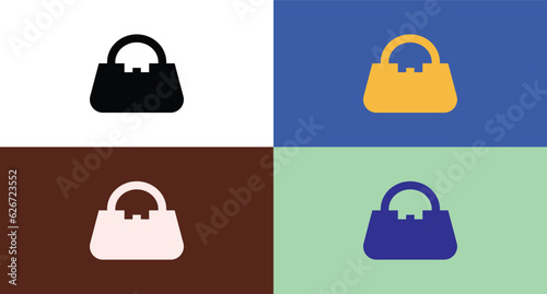 Woman bag icon for web and mobile