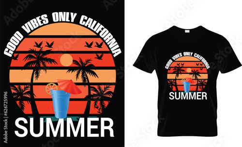 good vibes only california summer. eps file