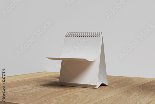 Desk Calendar Mockup Blank Paper