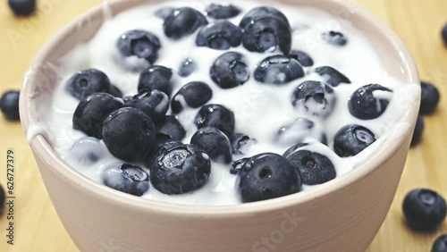 Healthy breakfast with blueberry
