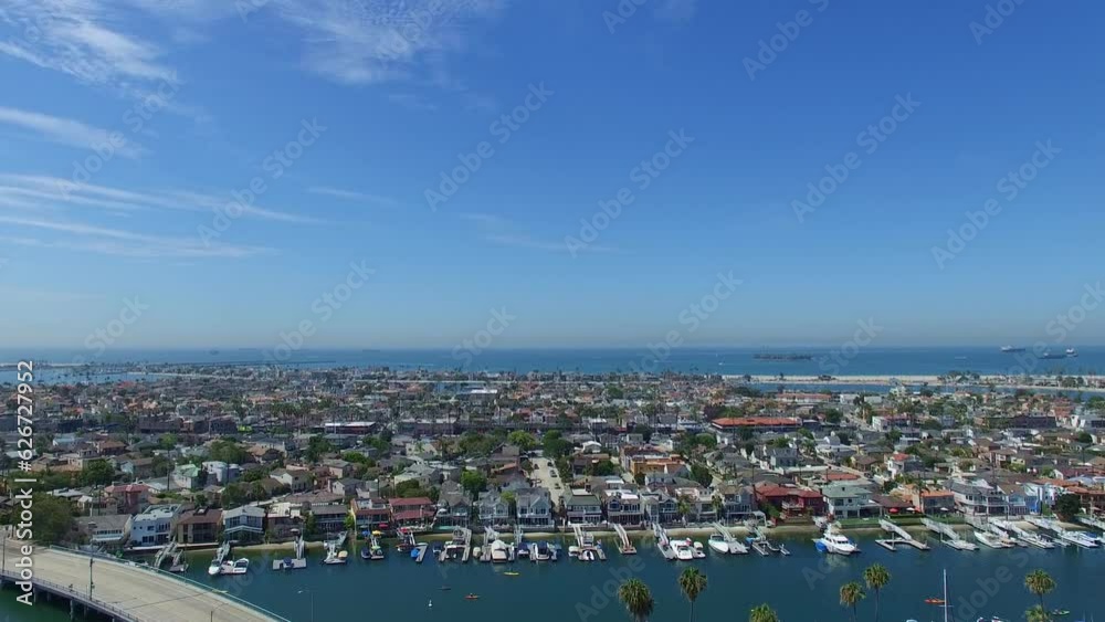 Aerial view of the Los Angeles area cityscape and Alamitos Bay Aerial view of the Los Angeles area cityscape and Alamitos Bay
