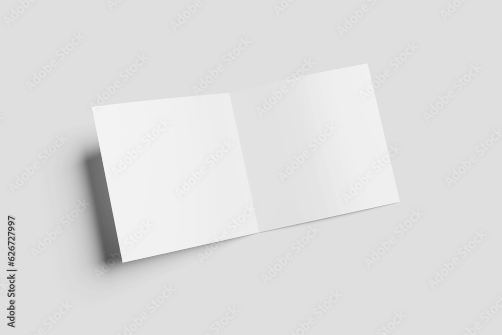 Blank Bifold Paper Mockup Blank Bifold Paper Mockup