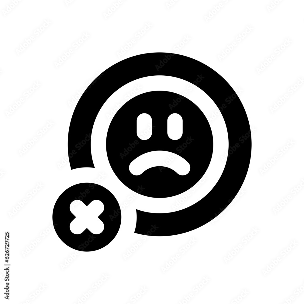 Fototapeta premium bad review glyph icon