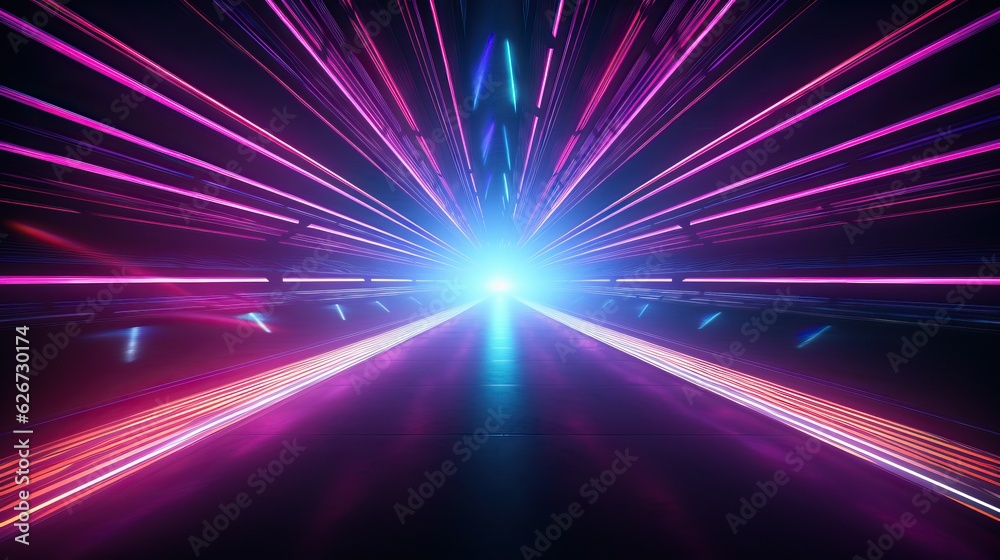 eon light tunnel with red and neon rainbow lights, in the style of rustic futurism, violet and aquamarine, high-angle, vintage aesthetics, poster, unreal engine 5, large canvas format eon light tunnel with red and neon rainbow lights, in the style of rustic futurism, violet and aquamarine, high-angle, vintage aesthetics, poster, unreal engine 5, large canvas format