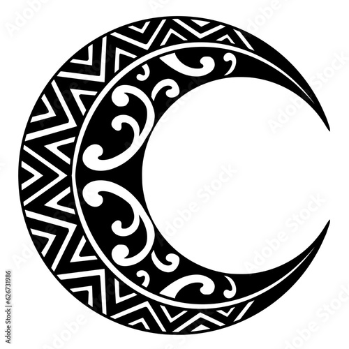 Polynesian circle tattoo design.  Aboriginal samoan. Vector illustration eps10.