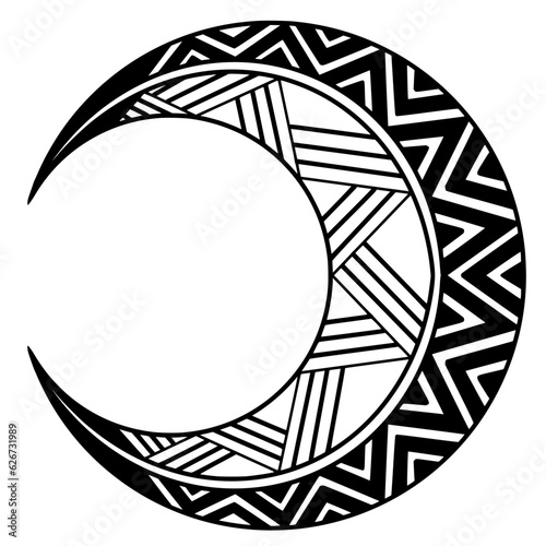Polynesian circle tattoo design.  Aboriginal samoan. Vector illustration eps10.