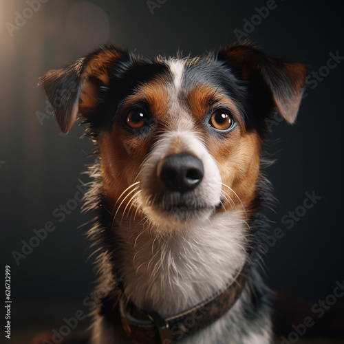 portrait of a dog, AI Generated 