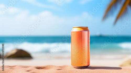 a high-quality professional product photo of a blank 12-ounce aluminum can without a label