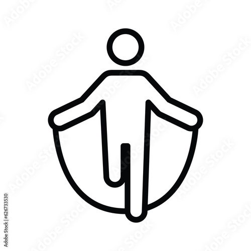 Exercise jump rope vector icon