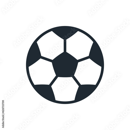 Soccer ball or football flat vector icon