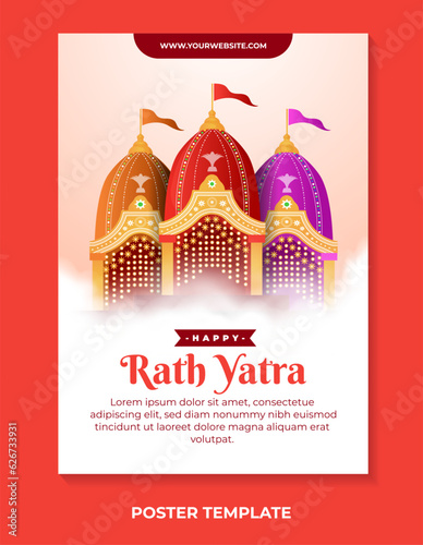 Happy Rath Yatra celebration for poster design