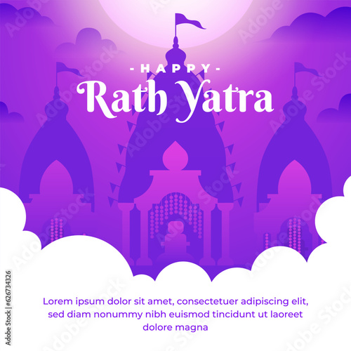 Happy Rath Yatra holiday celebration