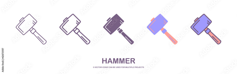 hammer icon illustration isolated vector sign symbol. gavel vector illustration hammer icon illustration isolated vector sign symbol. gavel vector illustration