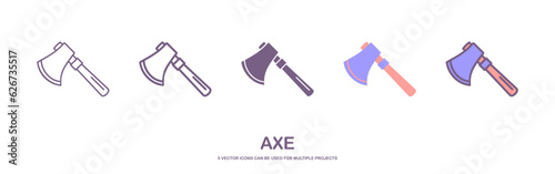 ax tool icon design vector template. axe icon illustration isolated on white background. vector illustration.