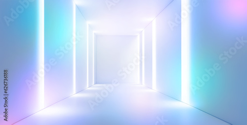 Fototapeta Naklejka Na Ścianę i Meble -  Neon Empty Room