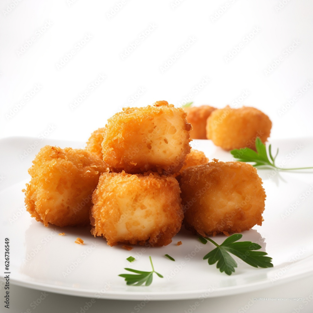 Fried Scallops isolated, illustration, Generative AI Fried Scallops isolated, illustration, Generative AI