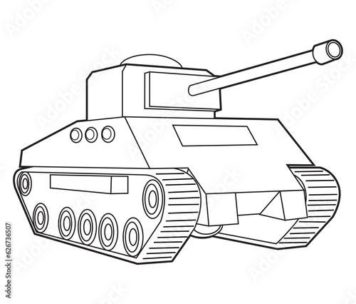 tank outline vector illustration