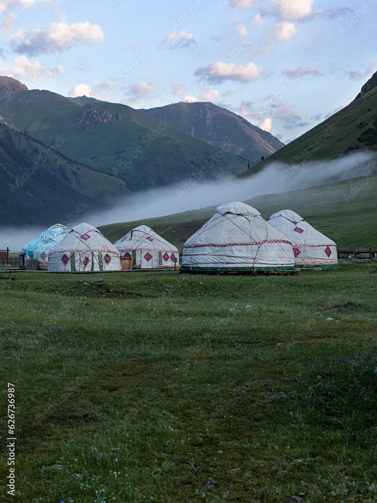 yurt in the mountains