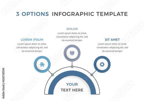 Business infographic design template with three options or steps, process, workflow template, vector eps10 illustration