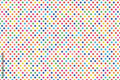 Colorful polka dot seamless pattern vector illustration