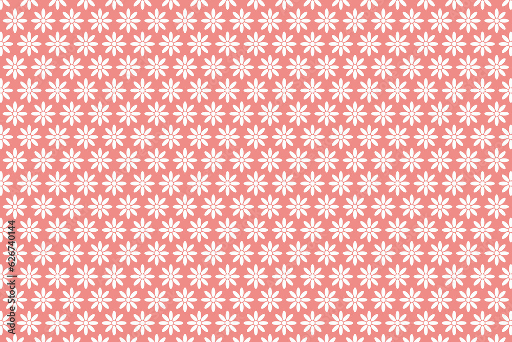 Pink and white hand drawn flowers in doodle style. Floral pattern texture background vector illustration. Pink and white hand drawn flowers in doodle style. Floral pattern texture background vector illustration.