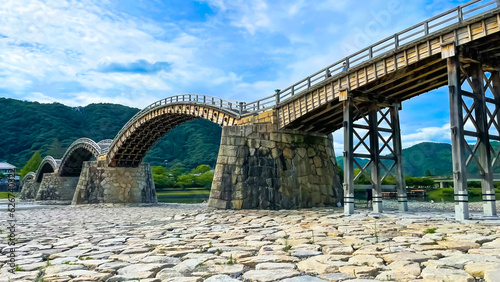 河原から錦帯橋を望む 日本 岩国