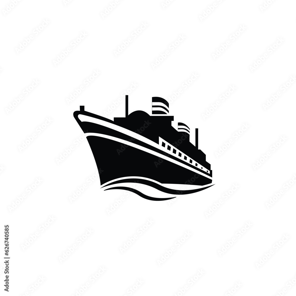 cruise ship icon design template