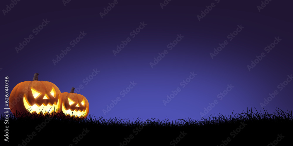 ハロウィンのかぼちゃ イラスト 背景