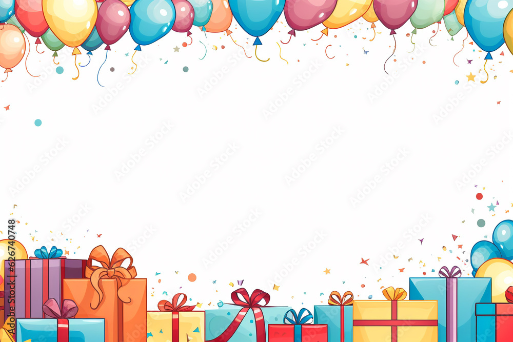 Inviting playfulness into your project Fun birthday border design with ...