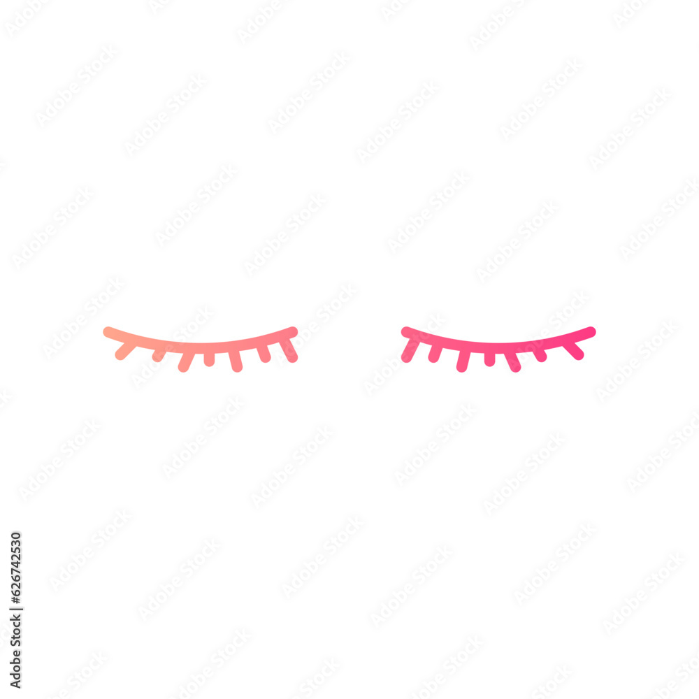 Obraz premium eyelashes gradient icon