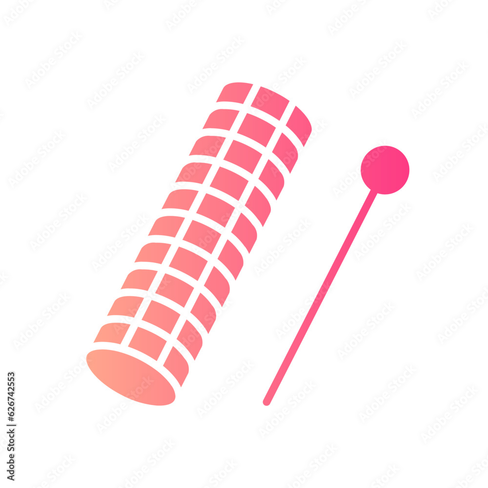 Curler With Pin gradient icon Curler With Pin gradient icon