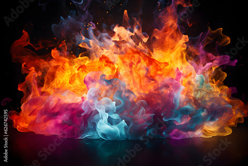 multicolour fire background