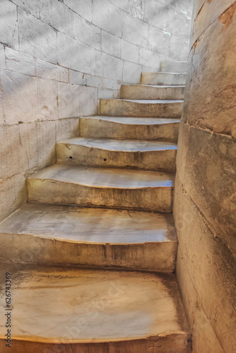 Fotomurale Pisa, Italy - May 17, 2023: The spiral staircase of the leaning tower in Pisa, I