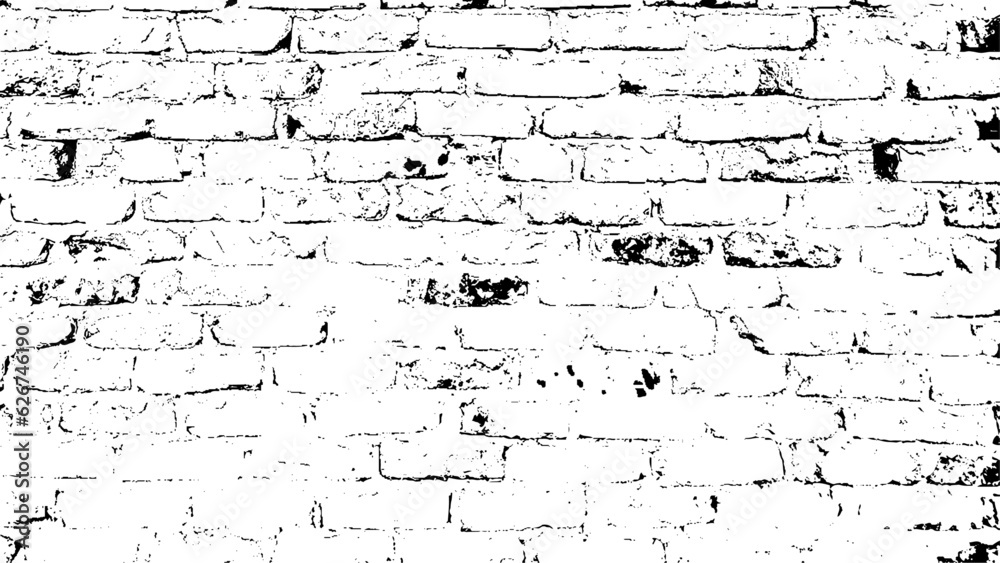 Fototapeta premium Rough, scratch, splatter grunge pattern design brush strokes. Overlay texture. Faded black-white dyed paper texture. Sketch grunge design. Grunge frame. vector template