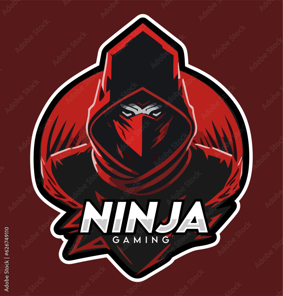 ninja gaming logo with best quality