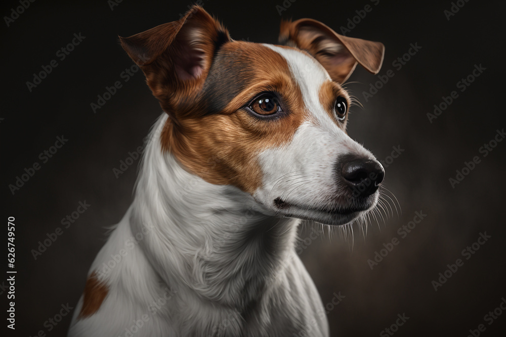 Beautiful Jack Russell Terrier dog,  Created using generative AI tools.