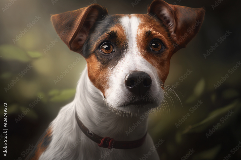 Beautiful Jack Russell Terrier dog,  Created using generative AI tools.