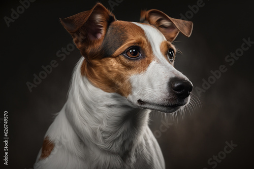 Beautiful Jack Russell Terrier dog, Created using generative AI tools.