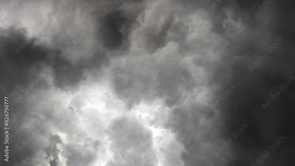 Thunderstorm With Lightning Bolt in gray clouds Thunderstorm With Lightning Bolt in gray clouds