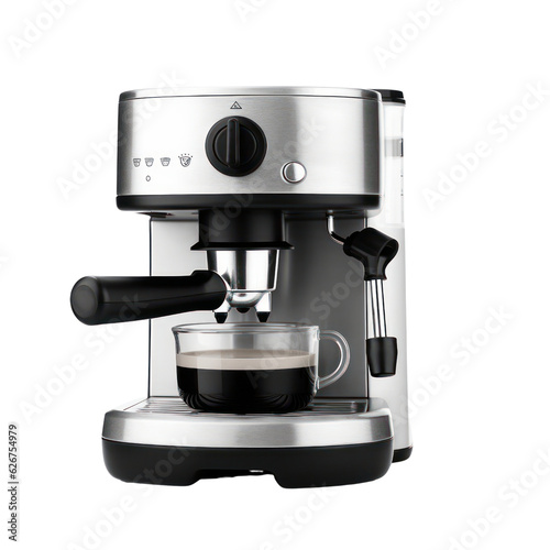 Canvas Print coffee maker isolated on white